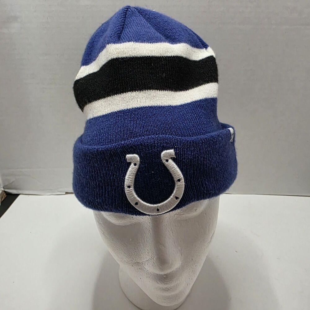 47 Brand Indianapolis Colts Beanie Blue Knit Winter Hat NFL Logo